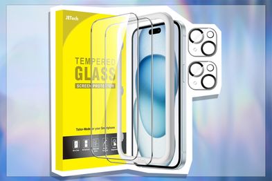 9PR: JETech iPhone 15 Screen Protector with Camera Lens Protector