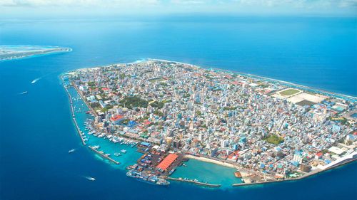 Male, the capital island of the Maldives.