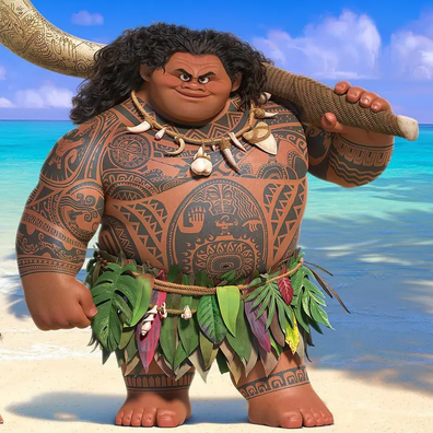 Dwyane "The Rock" Johnson plays a rapping, singing demi-god Maui in Disney's Moana.