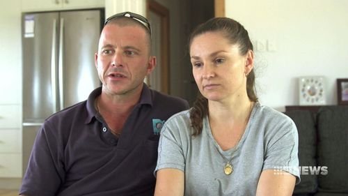 The toddler's proud parents, Con and Annie Karaberidis. (9NEWS)