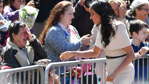 Royal watchers were overwhelmed to meet Meghan. Picture: Getty