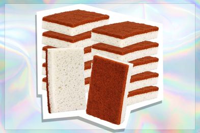 Palm Fiber Scrubbing Sponge with Non Scratch Biodegradable Compostable Sponges 12 pack