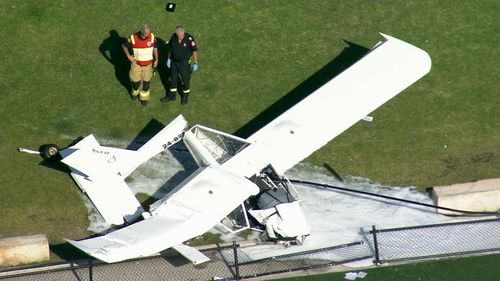 A plane crashed into Cromer Park on Sydney's northern beaches about 4.30pm.