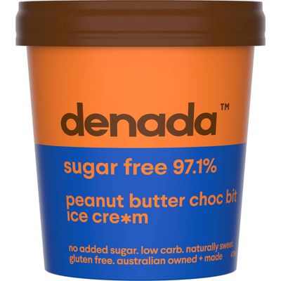 Denada Peanut Butter Choc Bit Ice Cream Sugar Free