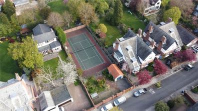 UK Britain real estate property unusual quirky tennis court 