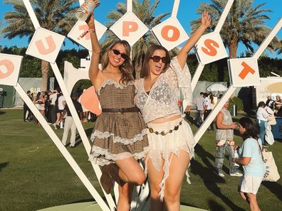 Manon Beauchamp-Tardieu with Jas Cott at Coachella 