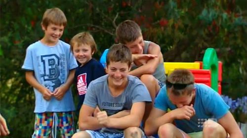 Five of Jodi and Andrew McMahon's sons. (60 Minutes)