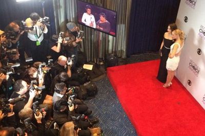 @peopleschoice: A view of the press room from above! #PeoplesChoice
