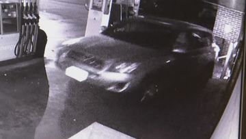 CCTV shows a car tearing an ATM out of a service station in Adelaide.