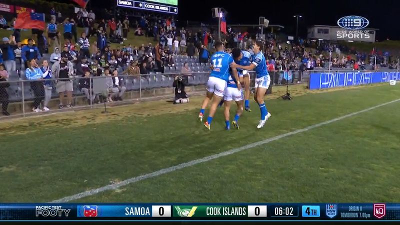 Schuster's one-handed pass puts Samoa on the board