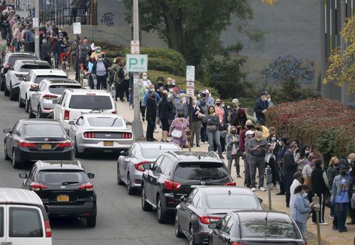 There has been a huge turnout of early voters due to the COVID-19 pandemic.