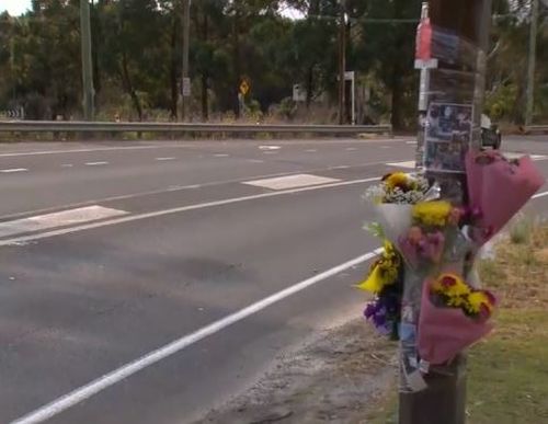 A floral tribute has been placed at the site of the crash.