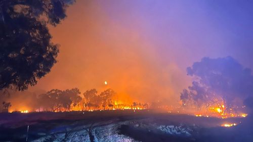 Fires burn in Perth's northern suburbs.