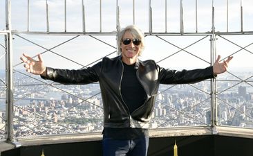 NEW YORK, NEW YORK - SEPTEMBER 15: Jon Bon Jovi visits the Empire State Building on September 15, 2023 in New York City. (Photo by Eugene Gologursky/Getty Images for Empire State Realty Trust)