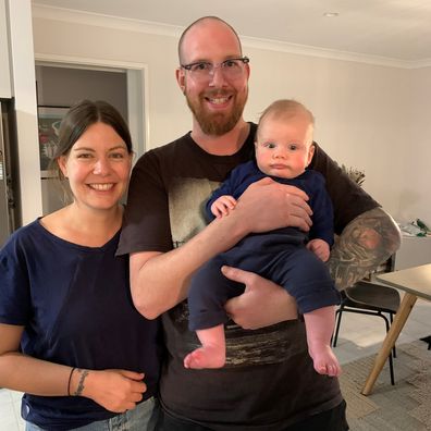 Mylie and Matt with Jasper.