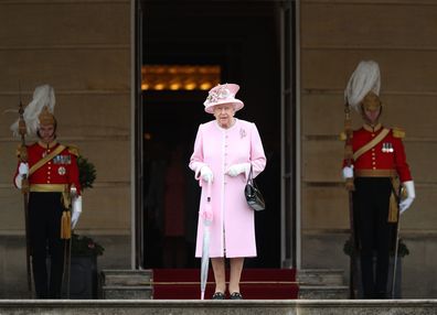 Queen Elizabeth II during a Royal Garden Party at Buckingham Palace in London. Wednesday May 29, 2019 