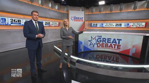 9News will host The Great Debate live on Channel 9 and 9NOW on March 15 at 12pm.
