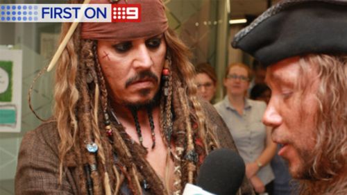 Depp regularly appears in character at hospitals around the world. (Supplied/Juiced TV)