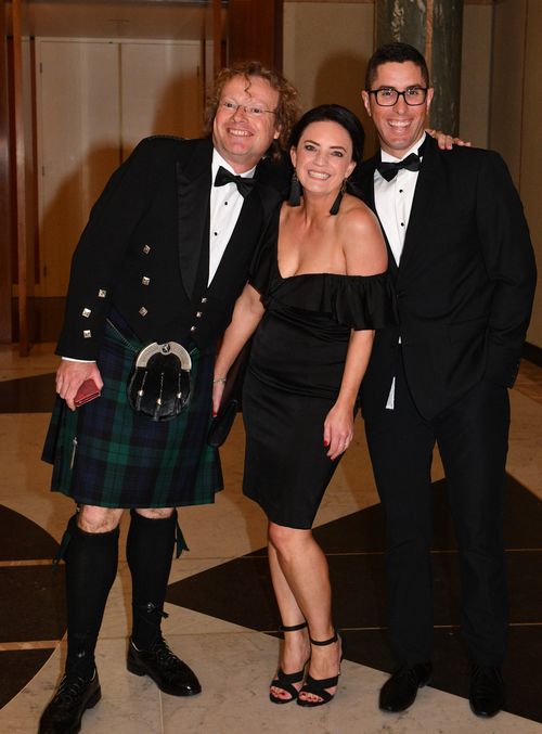 Labor member for Lindsay Emma Husar arrive for the annual Mid Winter Ball at Parliament House in Canberra.