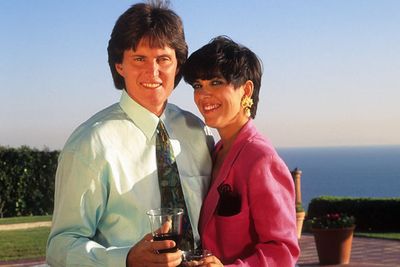 Erm, cheesy much?! We're guessing new wife Kris Jenner had something to do with that... and the 80s tie. <br>
