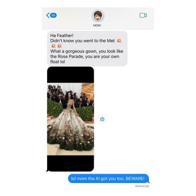 Katy Perry Met gala text exchange with mum