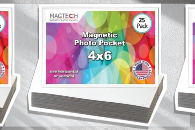 9PR: Magtech Magnetic Photo Pocket Picture Frame, White, 25 Pack