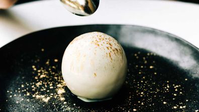 Glass Brasserie's 25th anniversary liquorice lime parfait