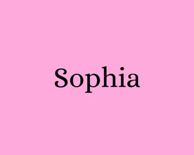 9. Sophia