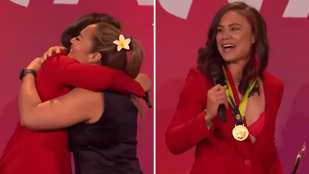 Rugby cult hero Ruby Tui surprised with second medal after act of kindness for cancer survivor