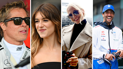 Formula One British Grand Prix 2024 Brad Pitt, Daisy Edgar Jones, Pixie Lott, Daniel Ricciardo