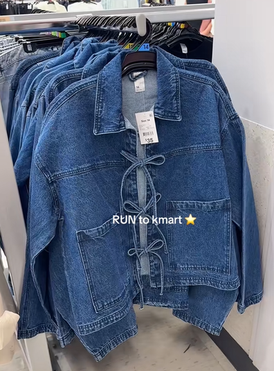 Kmart has released a new fashion find that looks identical to a high-end product and social media can't get enough of it. Kmarts Tie Front Denim Jacket