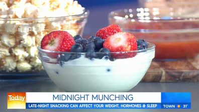 Bowl of yoghurt and berries on Today Show