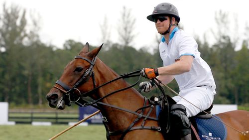 Prince Harry played in the Sentebale charity match in Florida. (AAP)