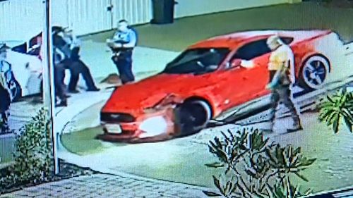 Woman rams Mustang into Perth bar on Valentine's Day event.