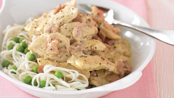 Creamy chicken and noodles