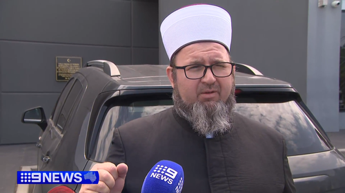 Imam Ismet Purdic and his wife were driving just after 7.30pm on Saturday when three people in a black hatchback allegedly began yelling racist abuse and throwing rubbish at their car.