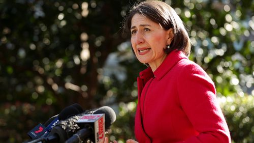 NSW Premier Gladys Berejiklian speaks to the media at a press conference on July 06, 2020 in Sydney, Australia. 