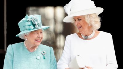 Queen Elizabeth and Camilla.