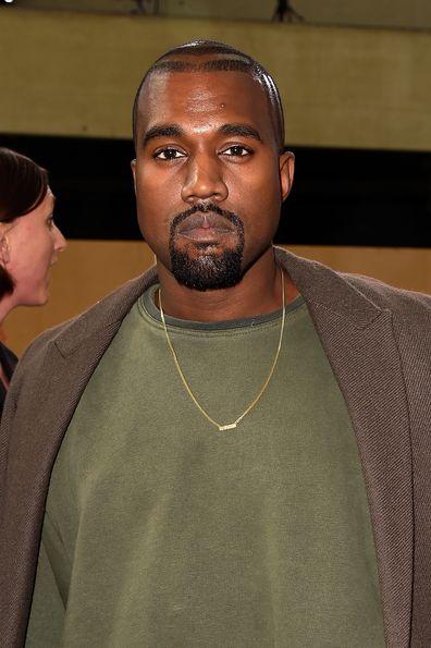 Kanye West attends the Celine show as part of the Paris Fashion Week Womenswear Spring/Summer 2015 on September 28, 2014 in Paris, France.