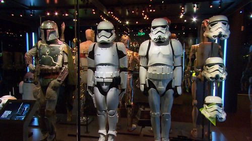 A huge display of Star Wars memorabilia has just been unveiled at Sydney's Powerhouse Museum. 