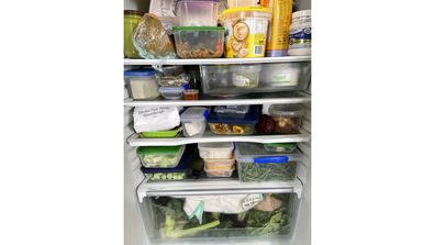 Hara's share-house fridge is always full. 