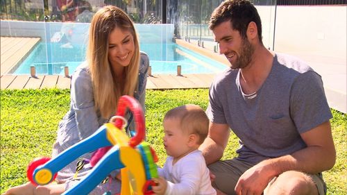 Jack Darling with wife Courtney and son Max.