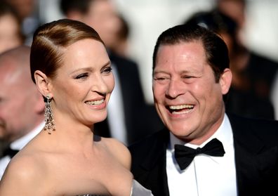 Uma Thurman and Arpad Busson at the 66th Annual Cannes Film Festival in 2013.