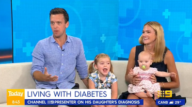 Nine presenter James Bracey on how he and his wife learned of their daughter's diabetes diagnosis.