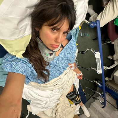 Nina Dobrev reveals she was hospitalised following a motorcycle. 