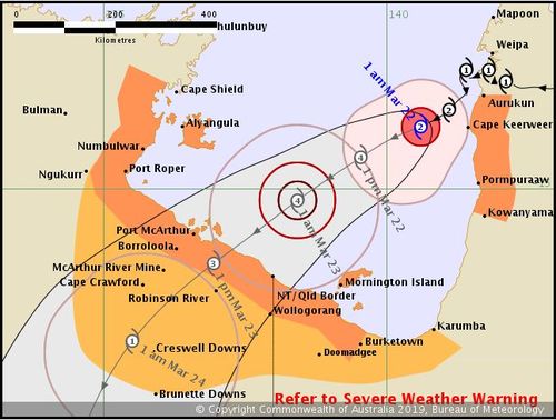 News weather Australia Tropical Cyclone Trevor Queensland Northern Territory