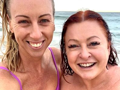 Heidi Sayer and Shelly Horton selfie after they had a swim.