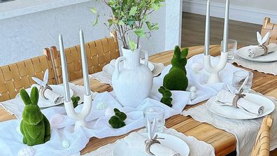 Easter tablescape styled with Kmart items