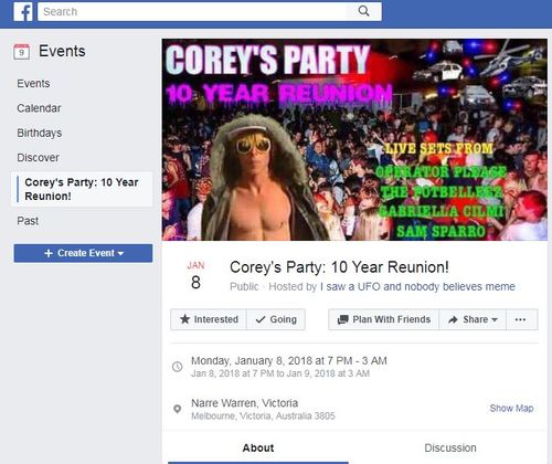 The reunion party is already attracting interest from Facebook users. 