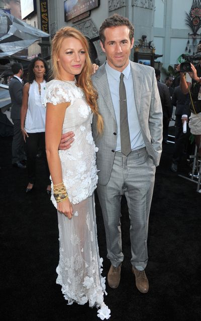 Blake Lively and Ryan Reynolds at the premiere of Warner Bros. Pictures' <em>Green Lantern</em> held at Grauman's Chinese Theatre on June 15, 2011 in Hollywood, California